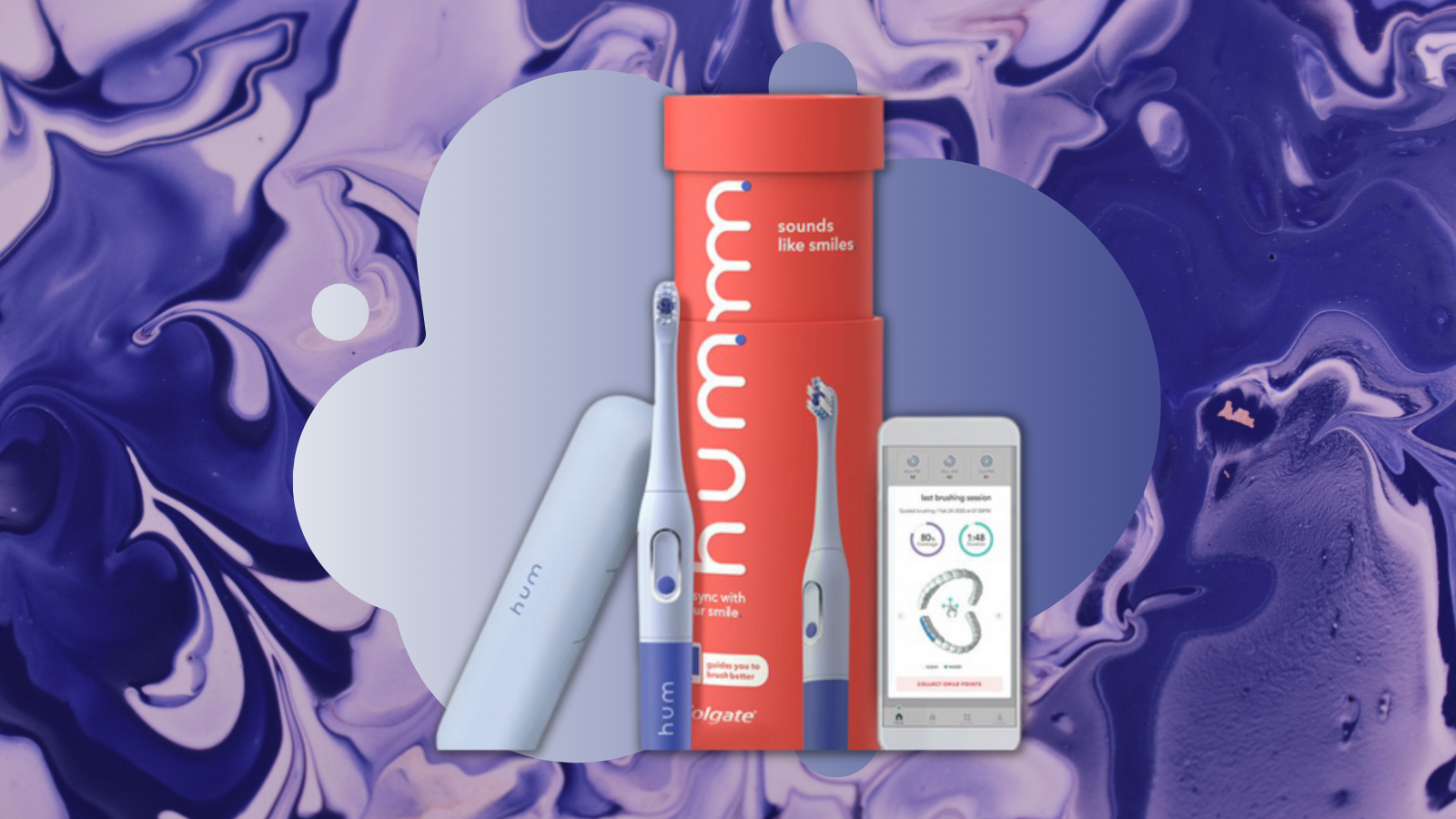 colgate hum toothbrush with app and travel case