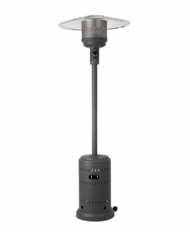 tall gray patio heater