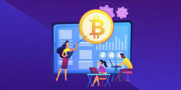 Person pointing at Bitcoin