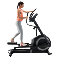 woman exercising on nordictrack elliptical