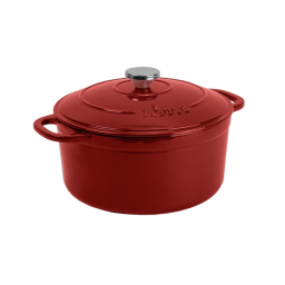 dark red lodge dutch oven
