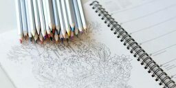Pencils and sketchbook
