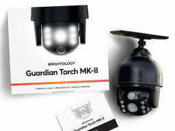 Black hanging spotlight with box