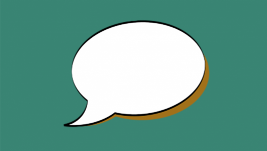 Cartoon image of a speech bubble