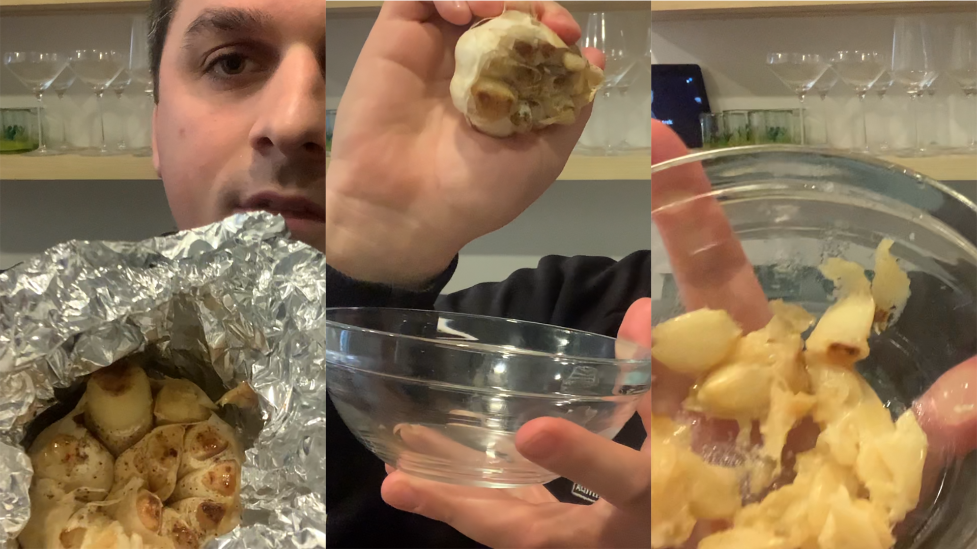 process of cooking garlic