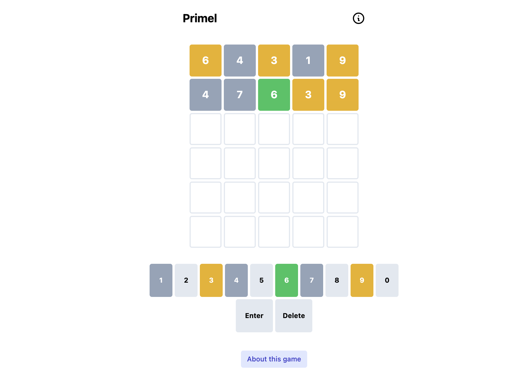 screenshot of primel board