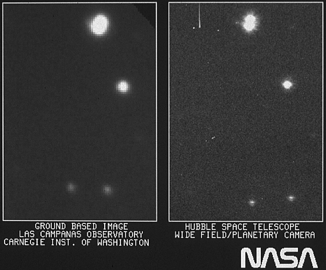 Hubble Space Telescope seeing its 'first light'