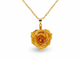Gold rose necklace
