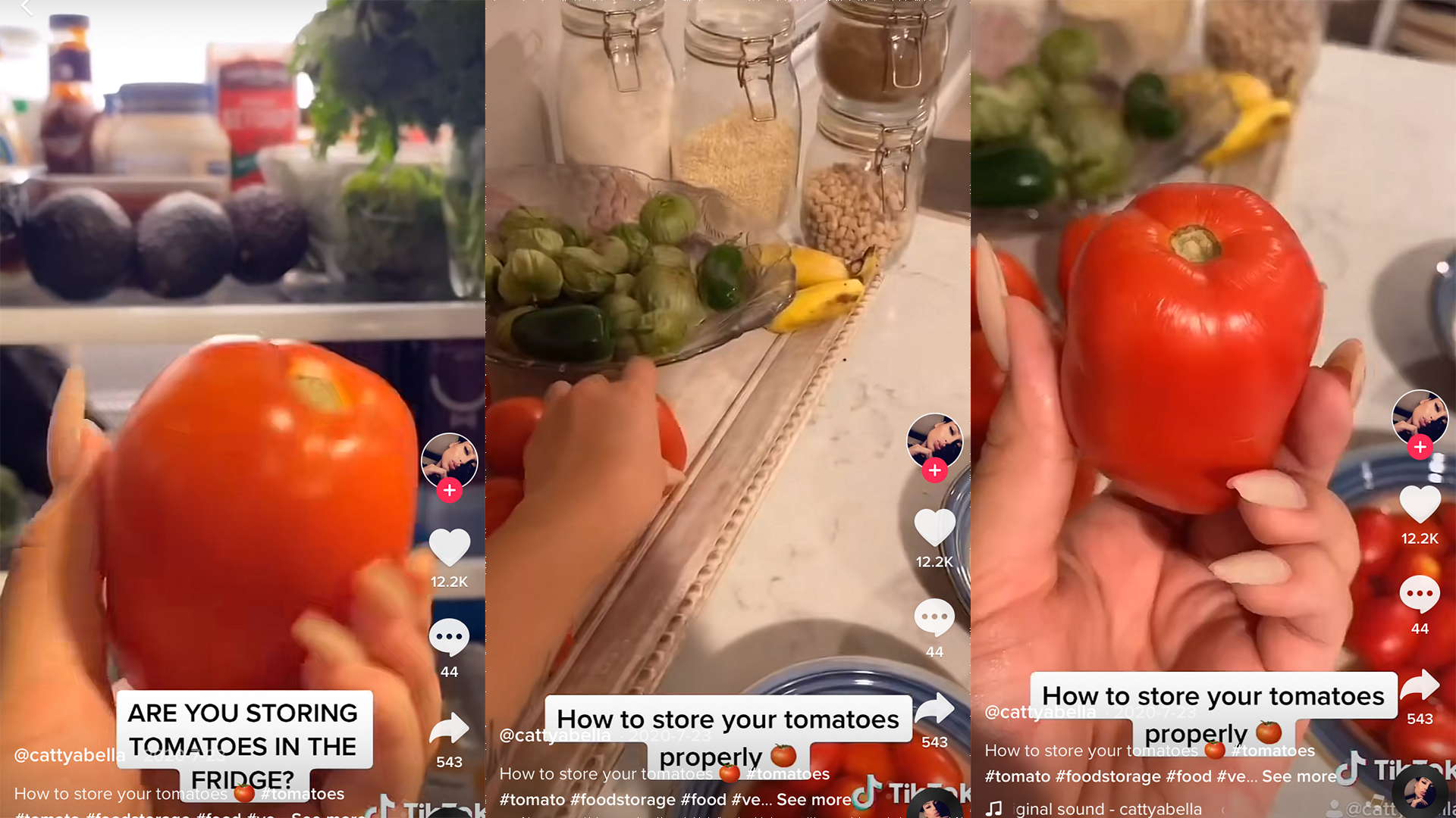tomatoes being stored on counter