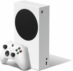 the xbox series s next to an xbox wireless controller