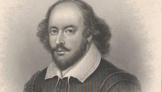 drawing/etching of William Shakespeare