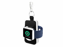 Apple watch charging on black keyring