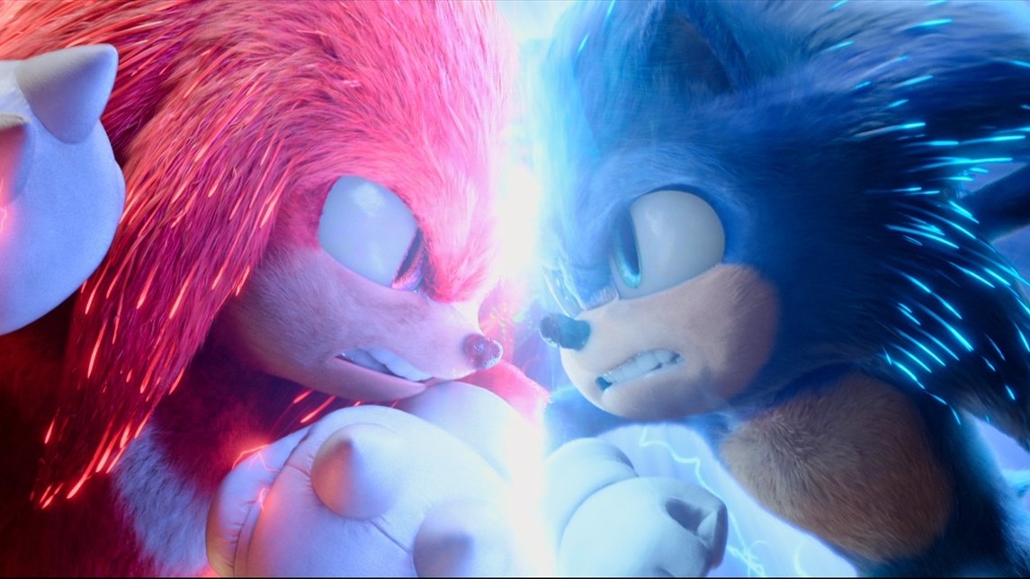 A blue hedgehog and red echidna face off