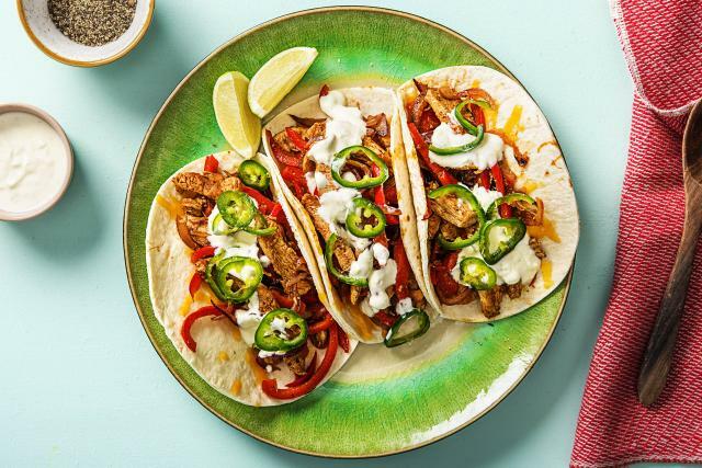 Plate of three tacos