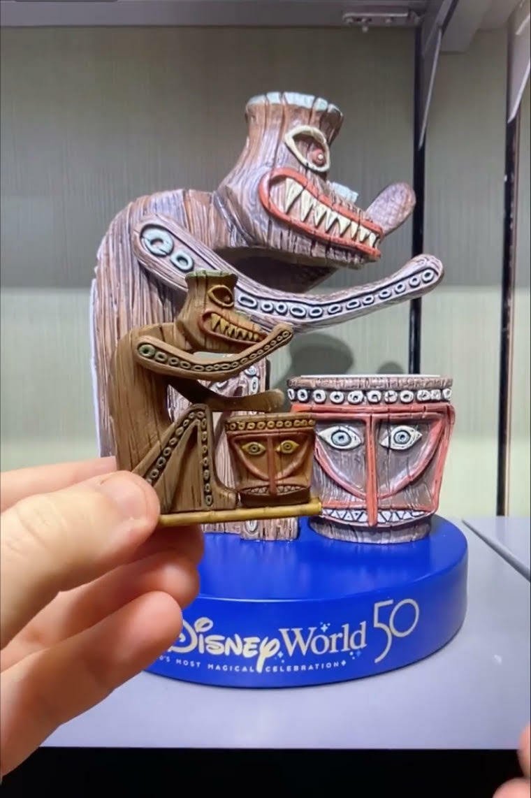Sculptor Andrew Martin's sculpture in front of Disney's