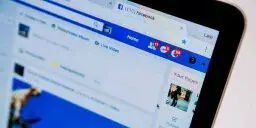 Facebook on laptop