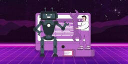 Robot with spanner