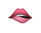 The biting lip emoji