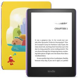 Kindle Kids Paperwhite with colorful kid-friendly cover