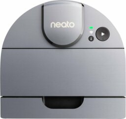 Gray Neato robot vacuum