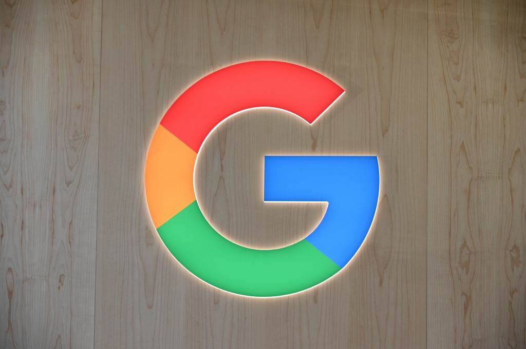 Google logo on wall