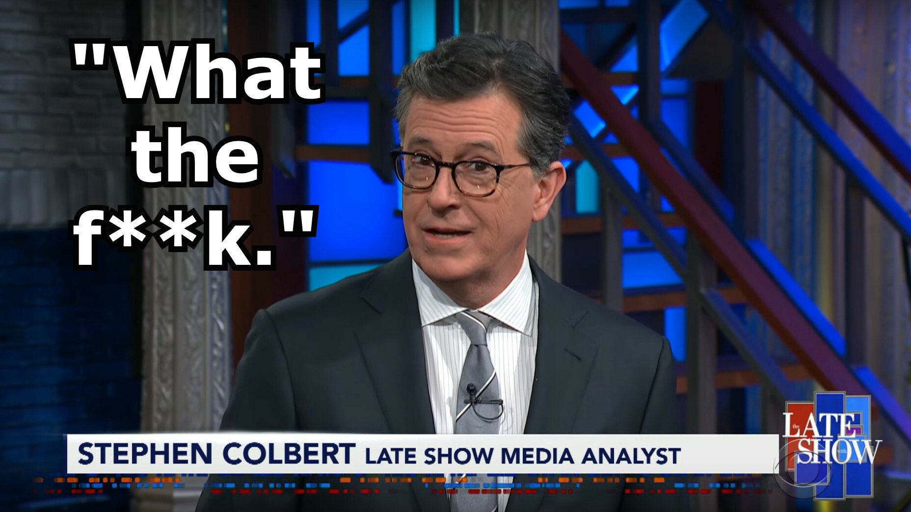 Screenshot from The Late Show with Stephen Colbert