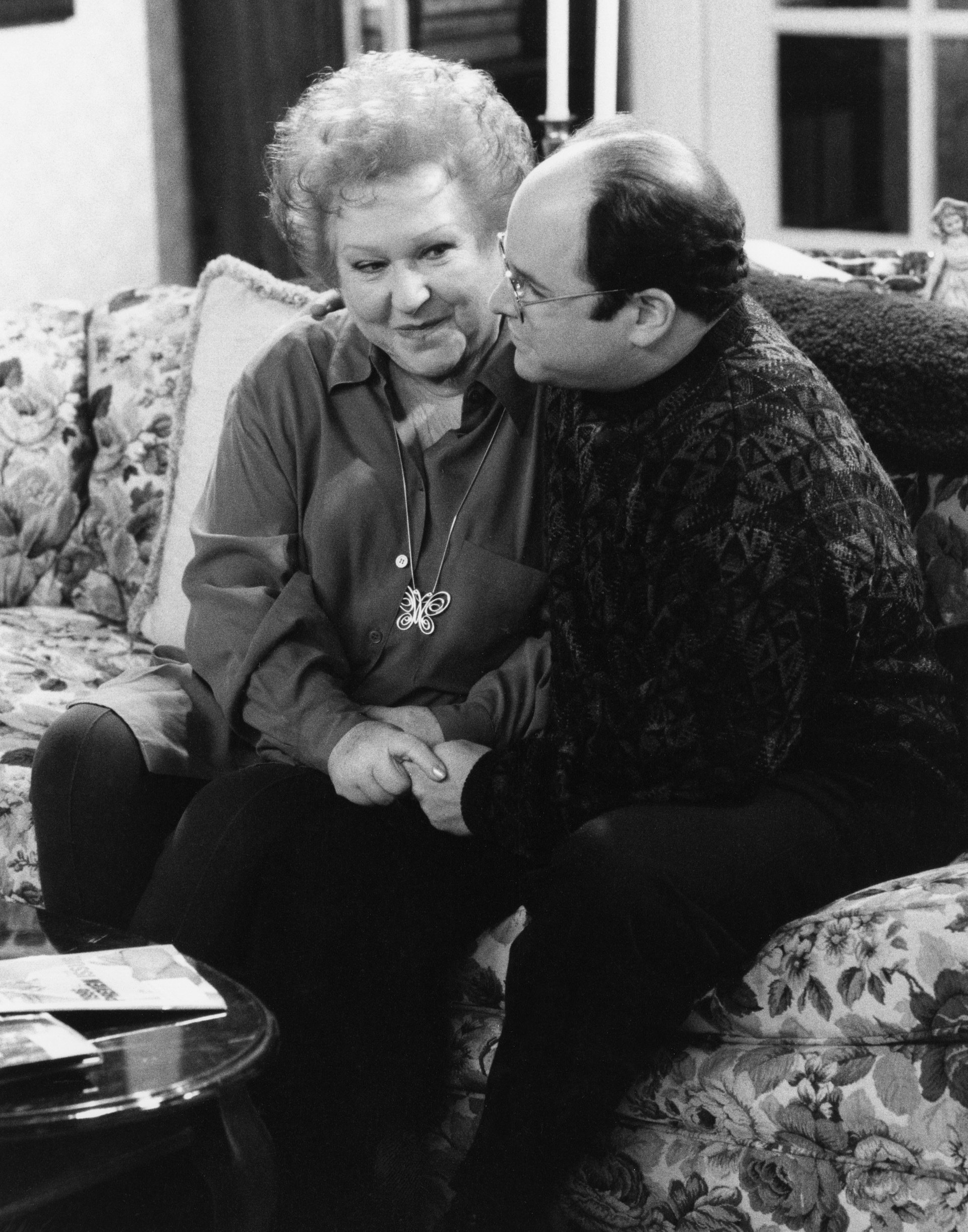 Estelle Harris as Estelle Costanza, Jason Alexander as George Costanza
