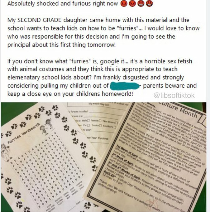 Fake Furry Curriculum Facebook Post