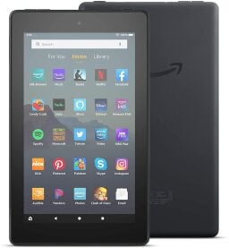 Fire 7 tablet front and back