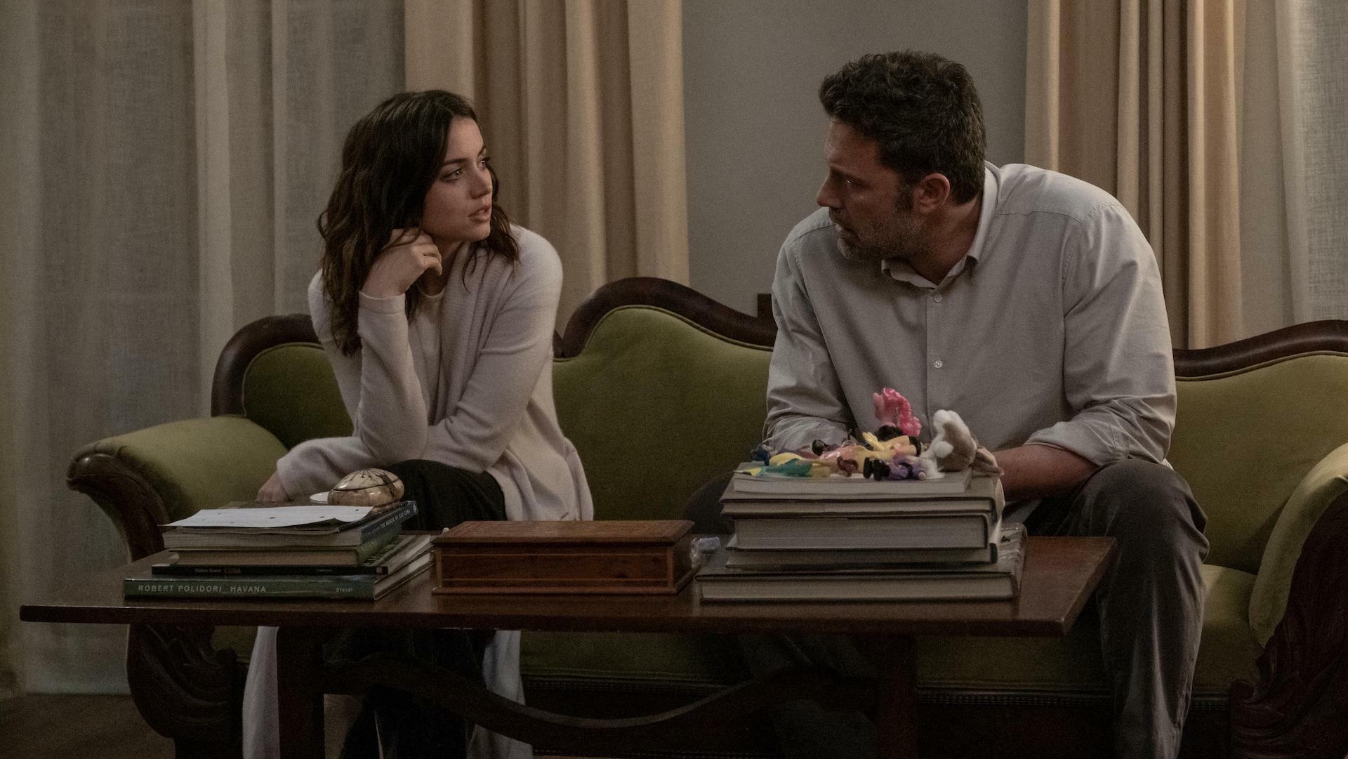 Ana De Armas and Ben Affleck in "Deep Water."