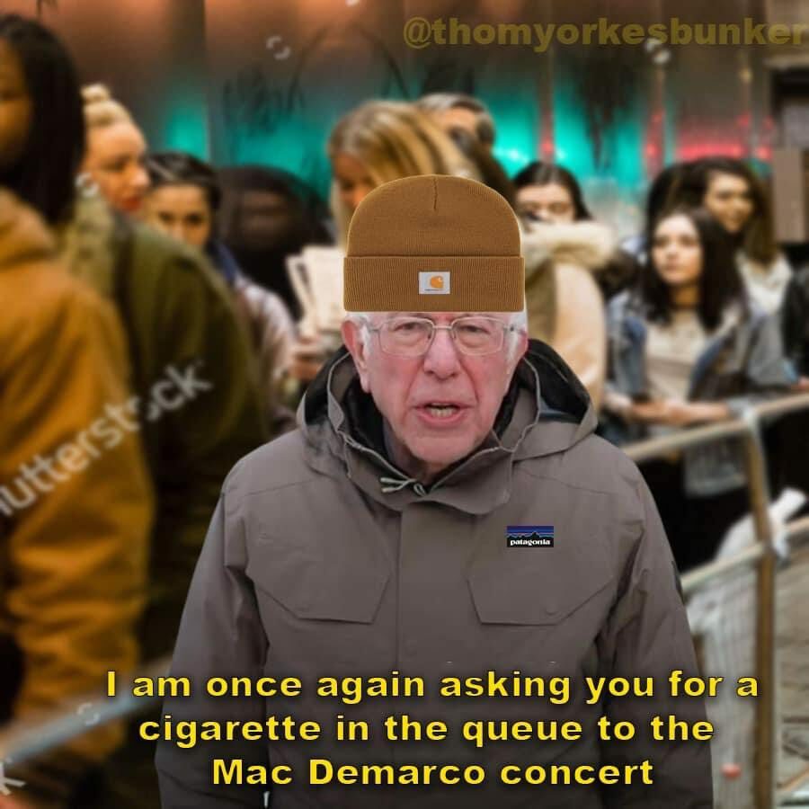 A Bernie Sanders meme about Mac Demarco