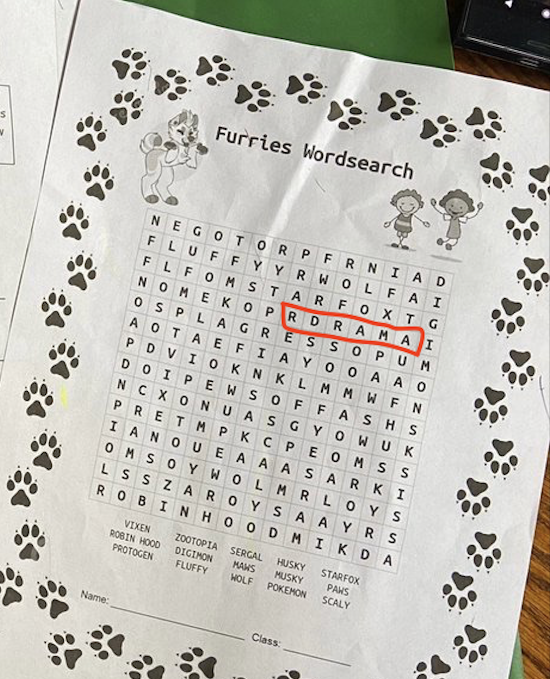 Furry Word Search rDrama Shoutout