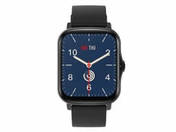 Black watch with blue watchface
