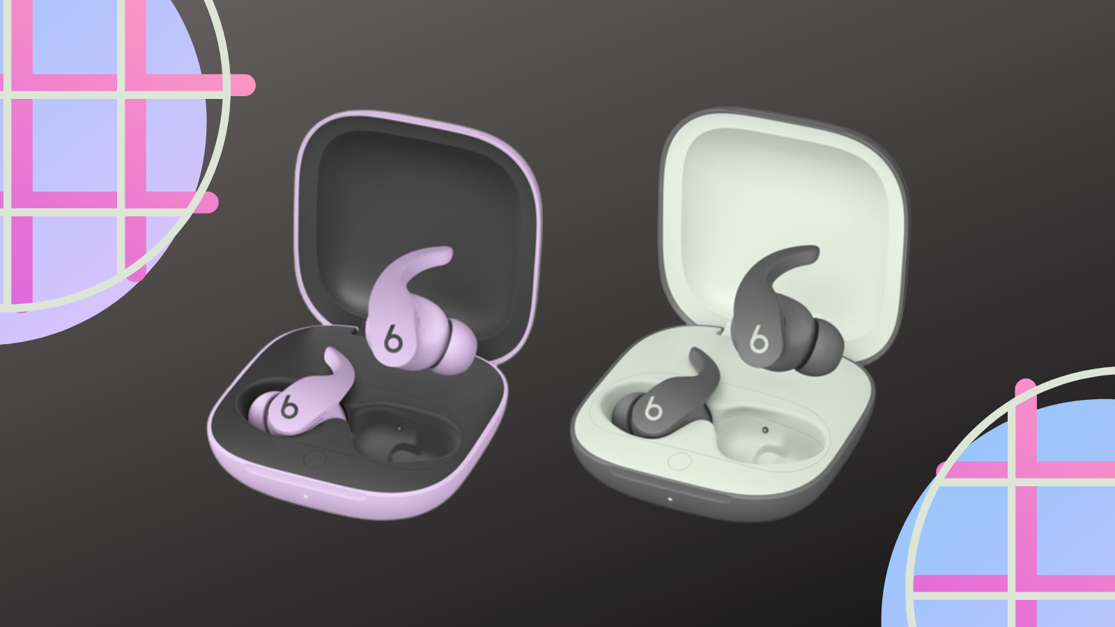 Beats Fit Pro wireless earbuds in two color variations
