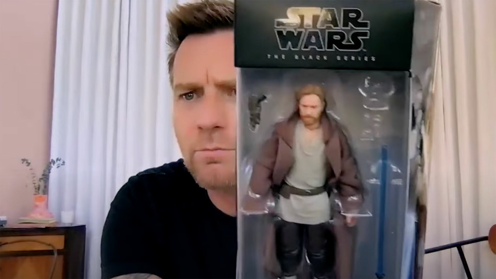 Ewan McGregor talking about his Star Wars action figure