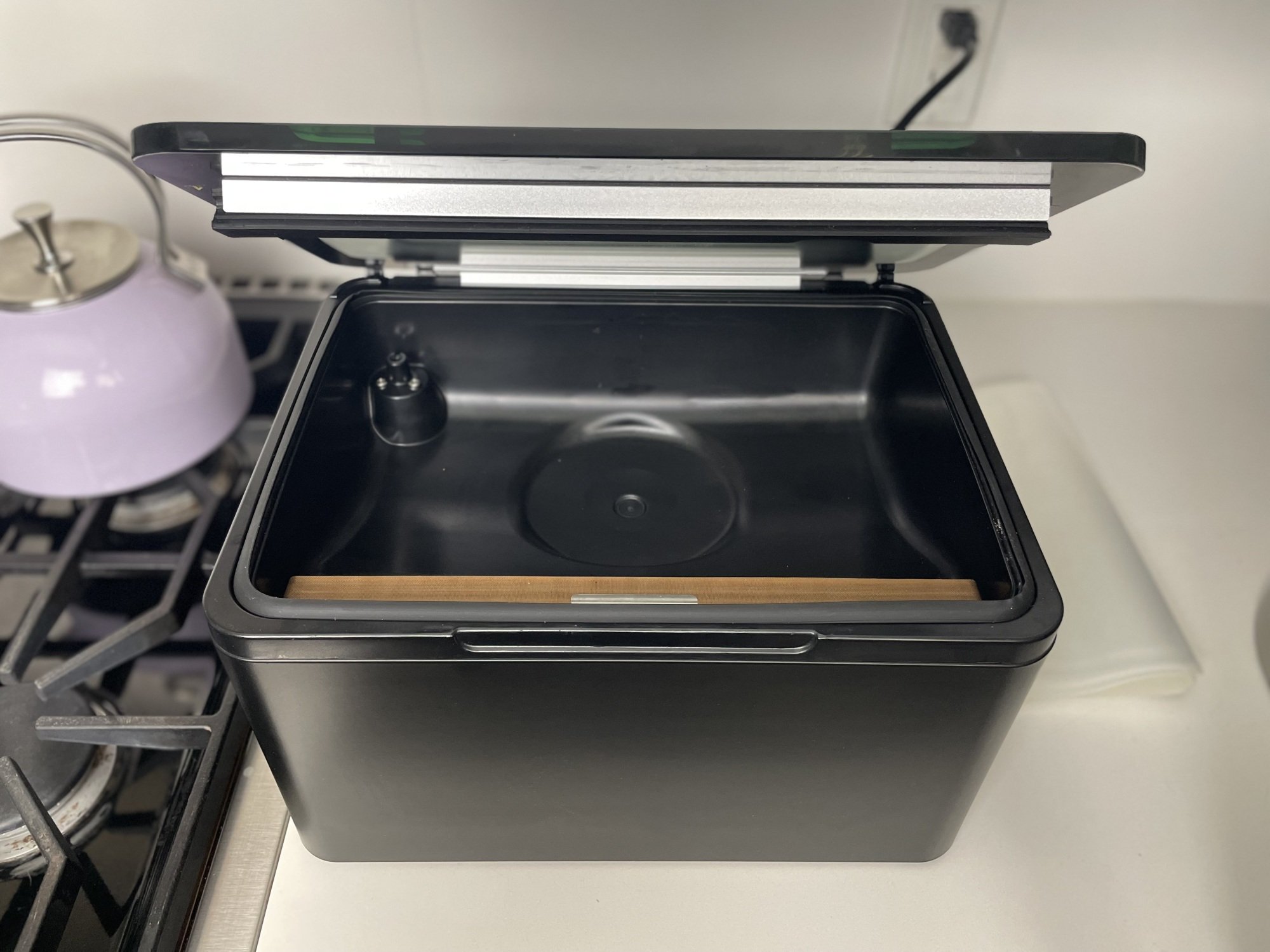 chamber vacuum sealer with open lid
