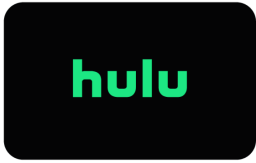 the hulu logo on a black background