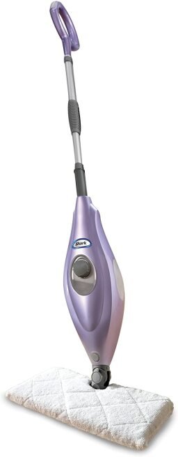 Purple stick mop with white base