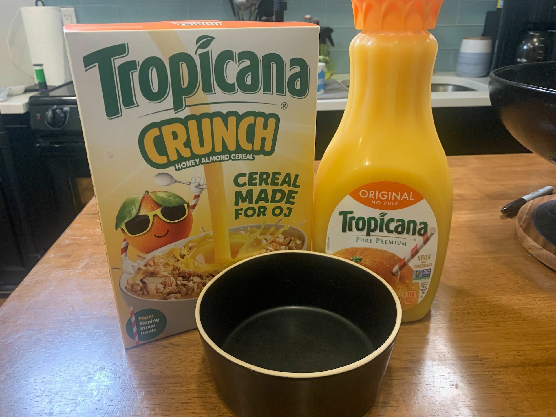 Tropicana Crunch cereal by bowl