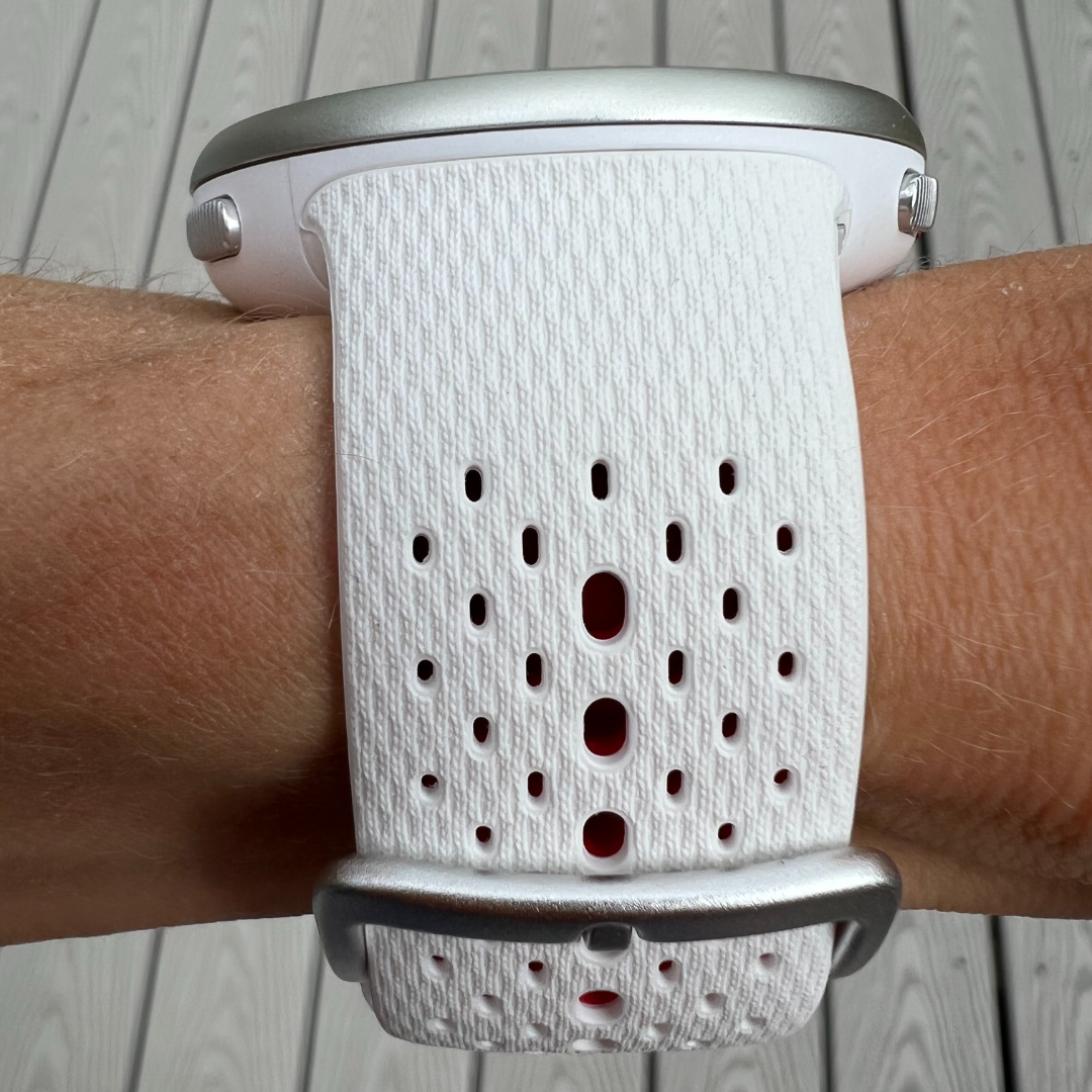 side view of watch on wrist