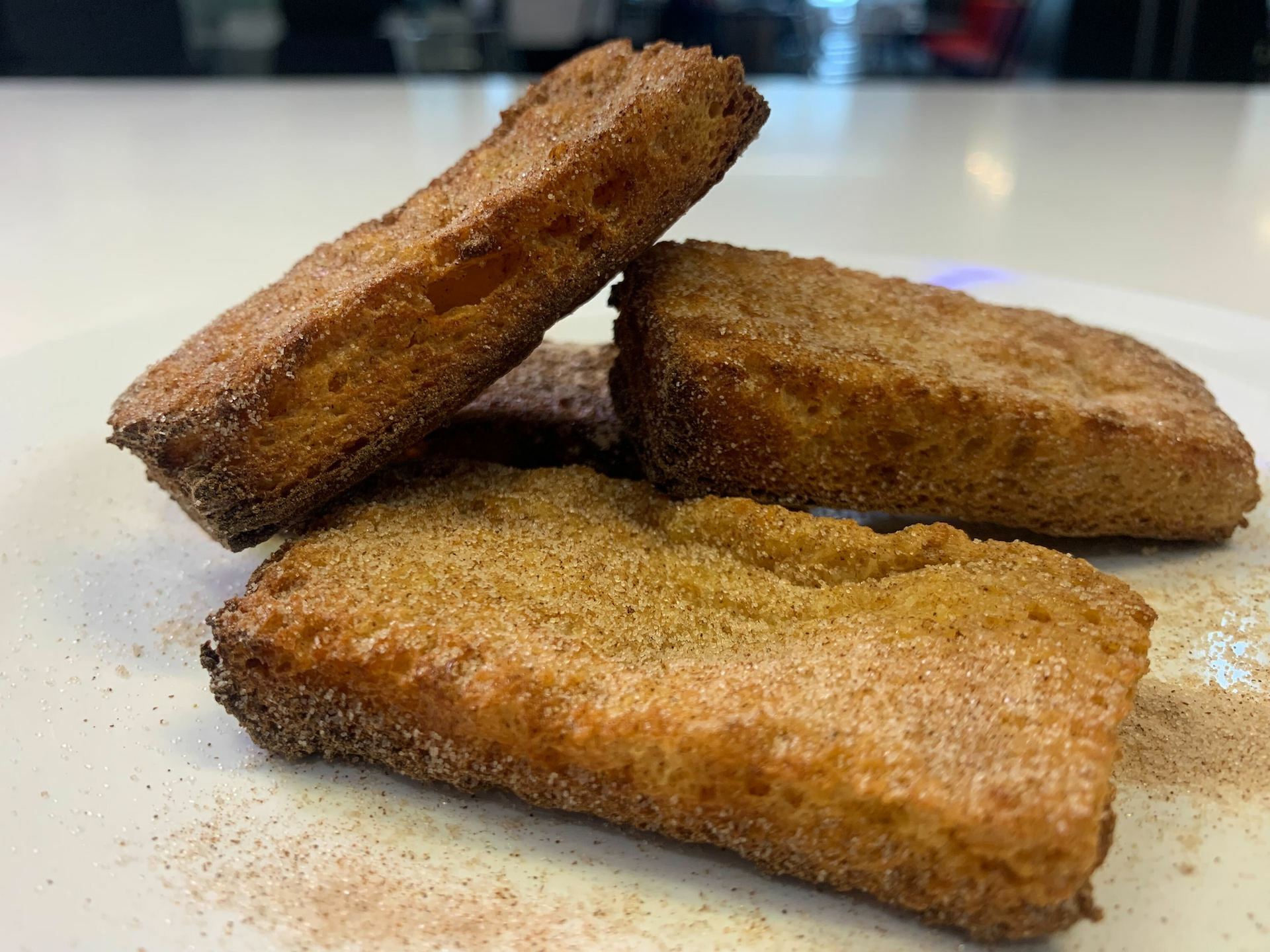 french toast stickson plate