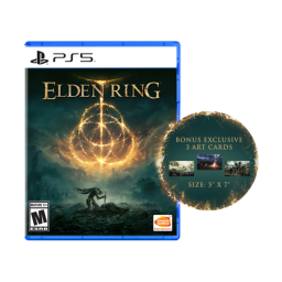 ps5 box art for elden ring next to an icon for walmart's exclusive art card deal