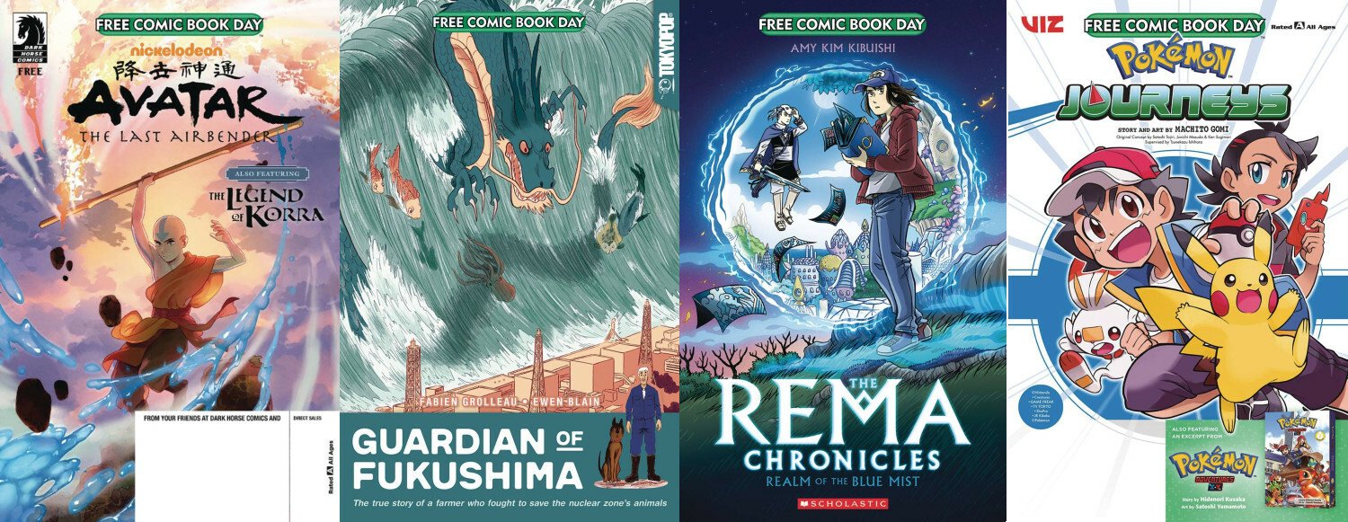 Covers of some of the all ages Silver Comics available on Free Comic Book Day.