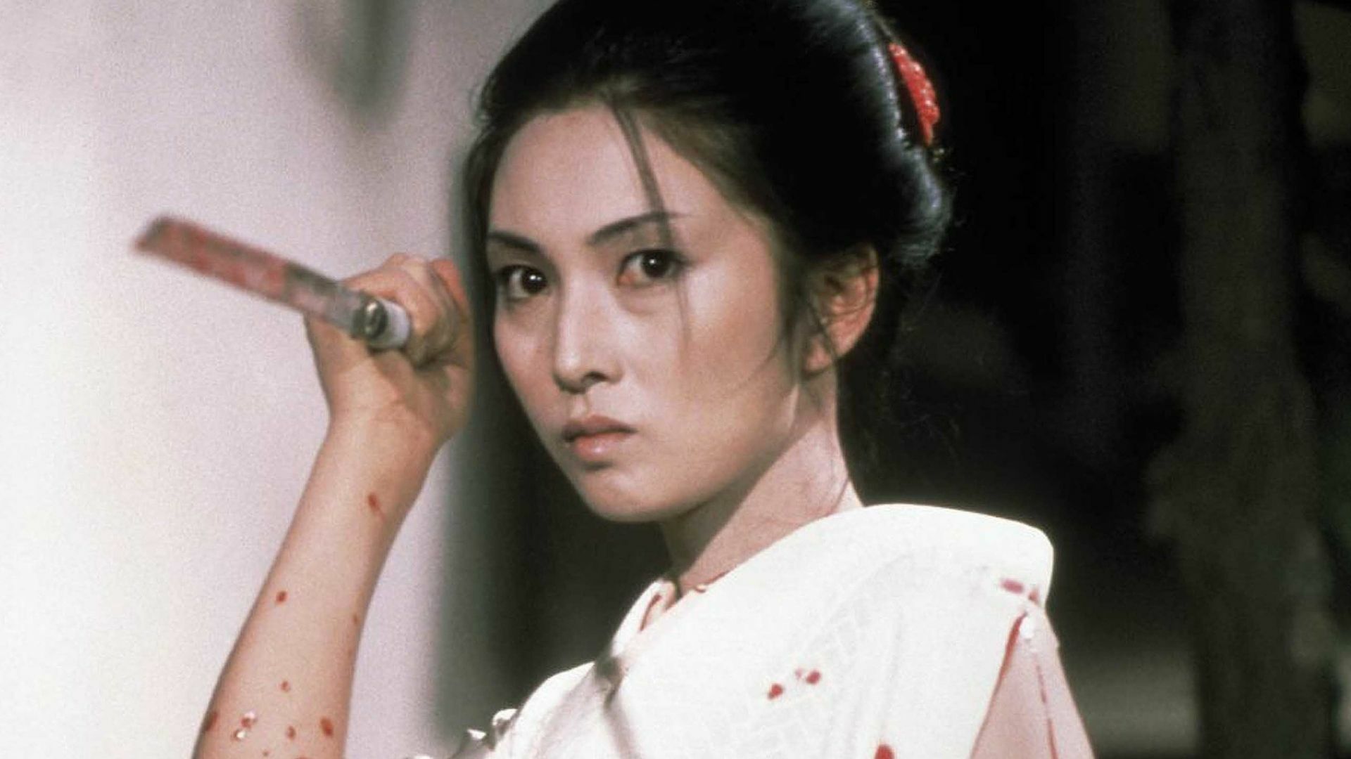 Still from "Lady Snowblood" (Shurayukihime) starring Meiko Kaji