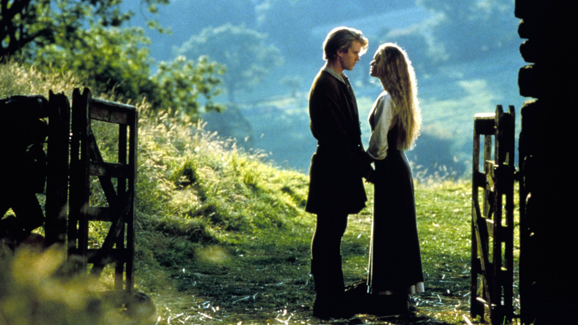 Princess Buttercup and Wesley share a moment in "The Princess Bride."
