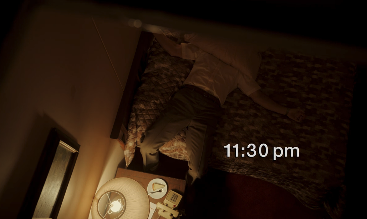 A screenshot from Hulu's "Candy" which reads, "11:30pm."