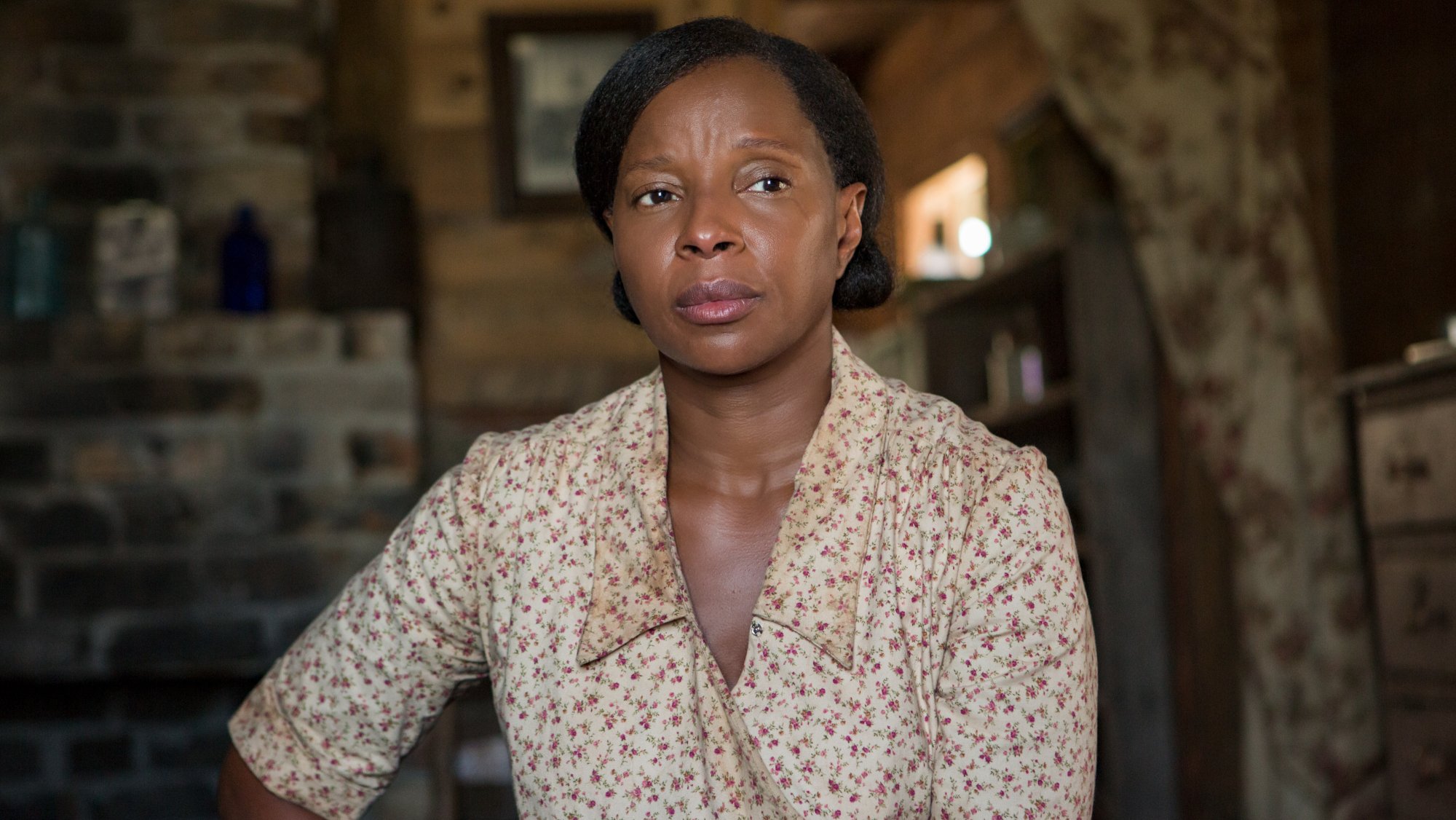 A woman gazes forward in "Mudbound"