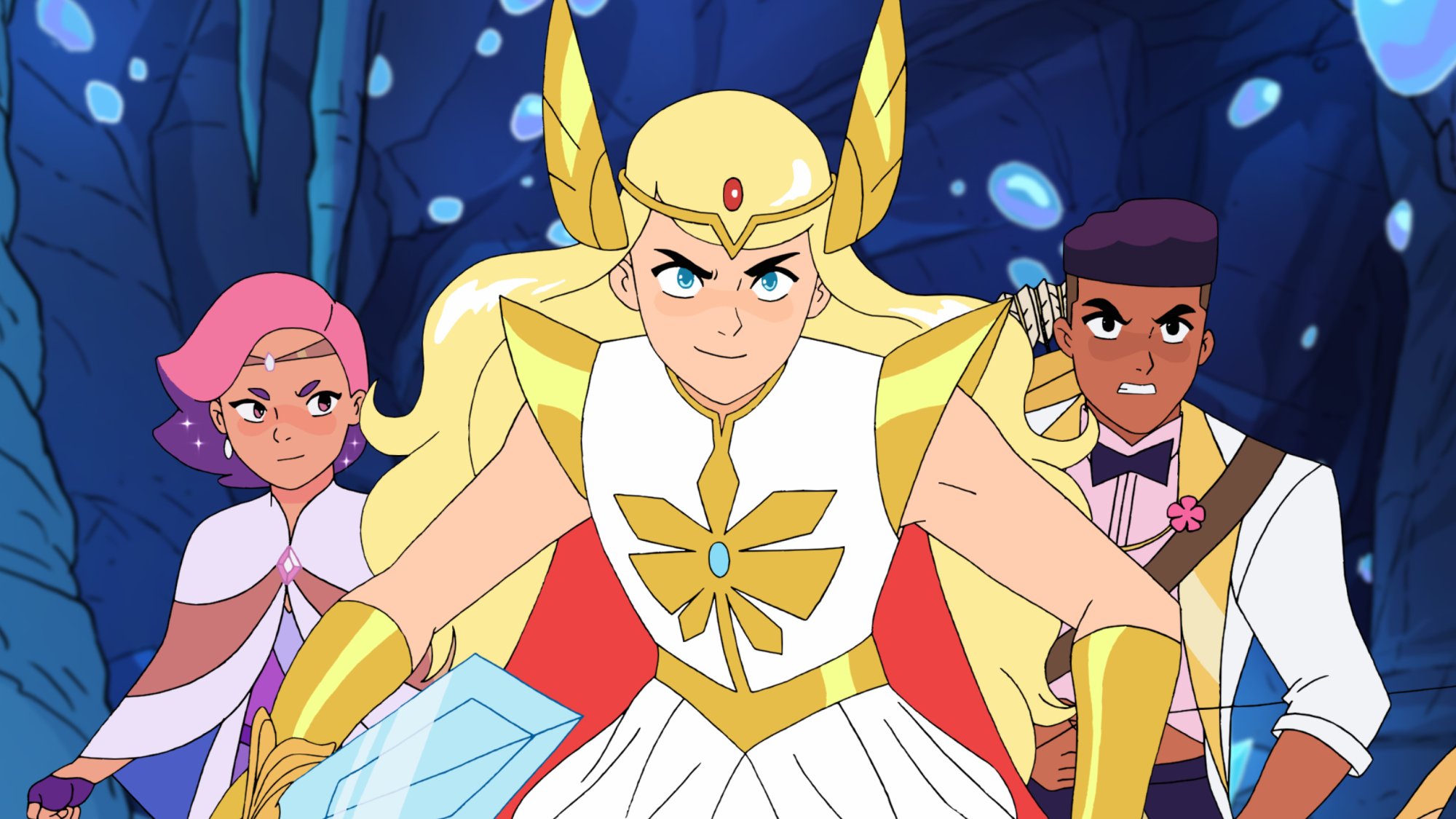 She-Ra and her friends ready for a fight.
