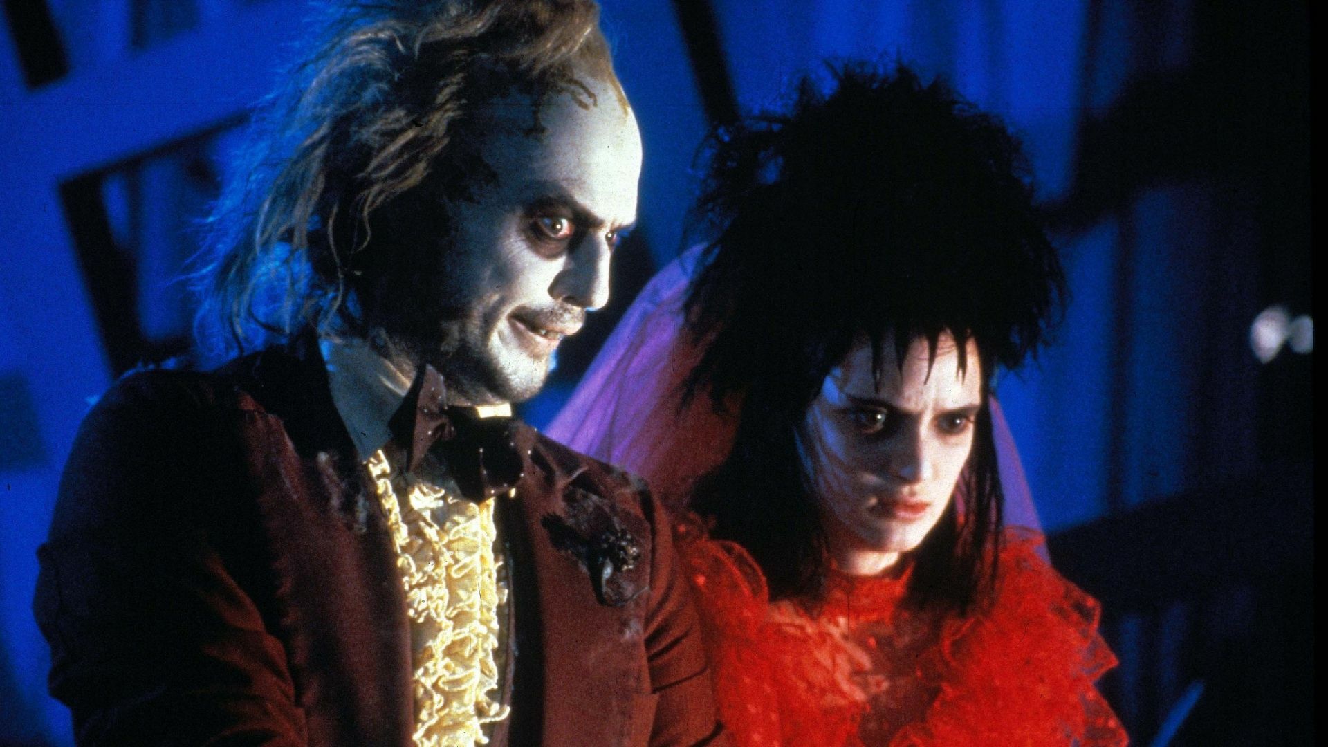 Michael Keaton and Winona Ryder in "Beetlejuice"