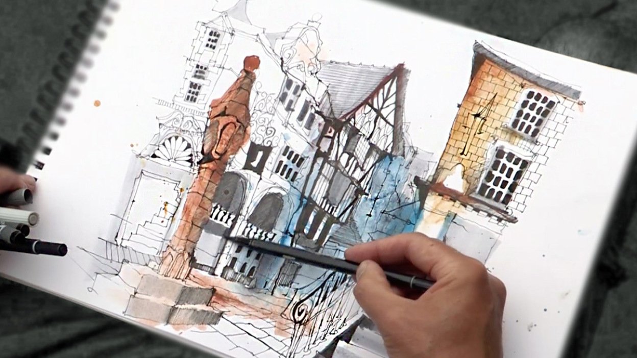 Drawing of buildings